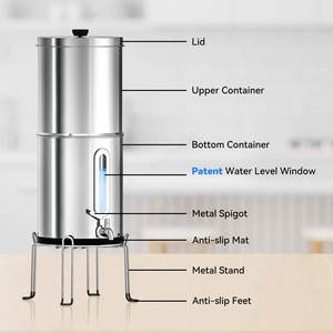 Filtro de Agua para Encimera, Sistema de Filtración de Agua por Gravedad de Acero Inoxidable, Filtro de Agua por Gravedad para Encimera - Product Image 2