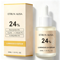 Sérum Éclaircissant Vegan ETRUN ALISA Marque Privée, Hyperpigmentation, 24% Ultra-Concentré, 10% Niacinamide, 7% Arbutine, Visage