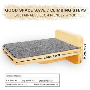 Arbre à chat en bois, structure murale d'escalade pour chat en bois chaud, plateforme murale DIY pour chat, arbre à chat, structure murale d'escalade pour chat - Product Image 2