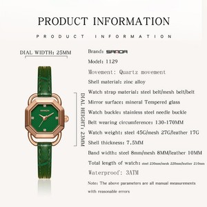 Reloj de Cuarzo para Mujer Sanda 1128, Diseño Octagonal Vintage, Resistente al Agua, Versátil, en Oferta - Product Image 2