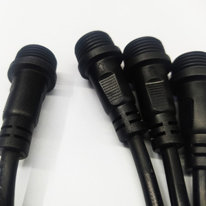 QUANWEI 2 3 4针母头公头注塑圆螺纹防水铜芯PVC绝缘家用电器LED灯条 - Product Image 2