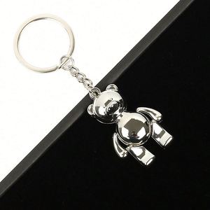 Factory Direct Sales of Alloy 3D Stereoscopic Accessories Metal Bags Pendants <b>Cute</b> <b>Bear</b> Keychains Small Gifts Wholesale - Product Image 1
