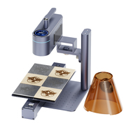 Machine de gravure laser intelligente à correction focale pour 4 matériaux, précision de mouvement de 0,01 mm, compatible avec pierre, caoutchouc, bois, MDF