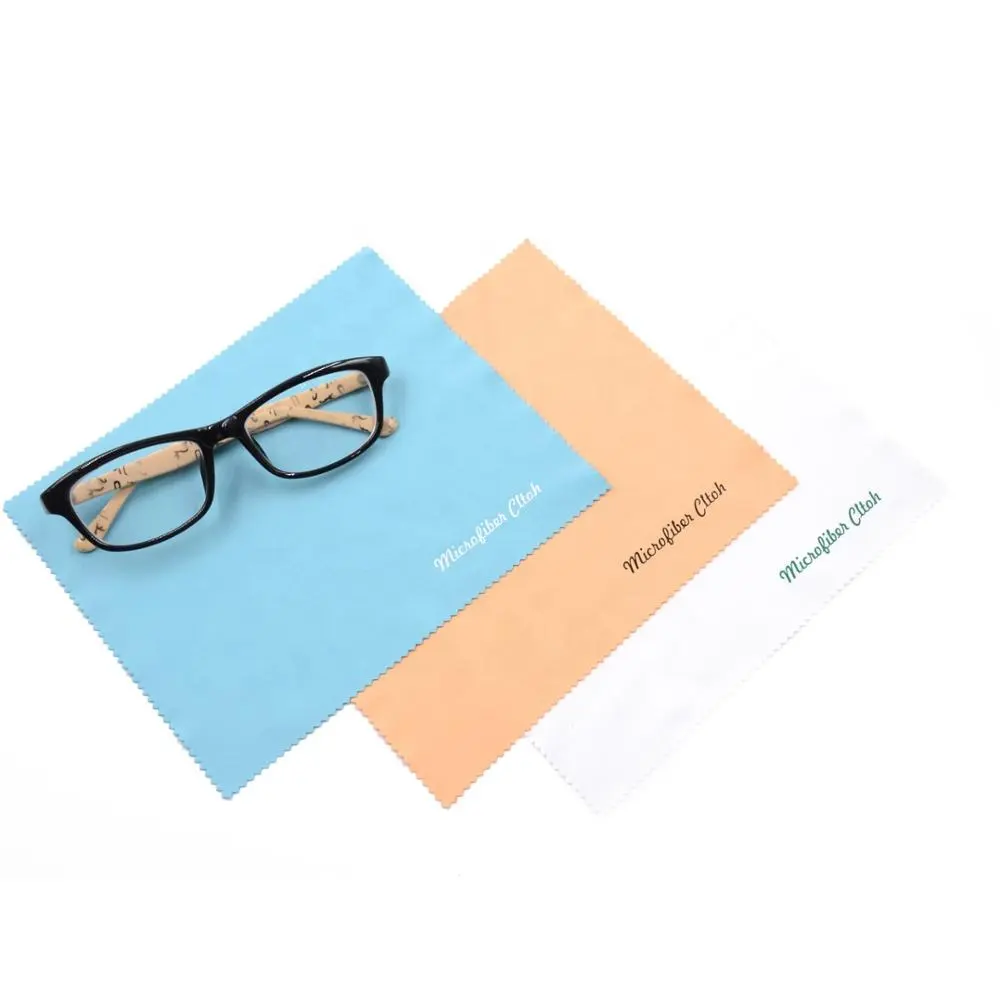 Modern design microfiber eyeglasses lens cleaning cloth with silk-screen