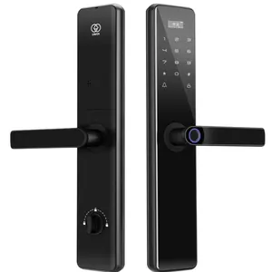 NeweKey Ttlock Tuya Smart Door Lock With Fingerprint And Digital Card Security Features Smart Door Lock