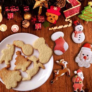 6Pcs 10Pcs Winter Christmas <b>Cookie</b> Cutter Set, Stainless Steel with Gingerbread Men Christmas Tree Snowflake - Product Image 5