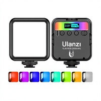 Lampe vidéo LED RVB ULANZI VL49 avec 3 griffes porte-accessoires, vis 1/4, 2500-9000K, CRI 95+, 2000mAh, rechargeable magnétique USB Type-C, 100g