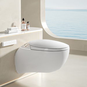 <span class=keywords><strong>Toilette</strong></span> intelligente murale avec siège chauffant et chasse <span class=keywords><strong>d</strong></span>'eau automatique pour salles de bain compactes - Product Image 1