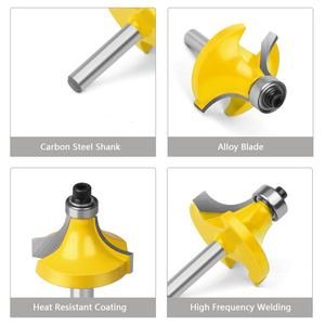 Set di 15 Frese per Router con Gambo Rotondo e Scatola in Legno, Set di Frese a Doppio Flusso, Utensili per Lavorazione del Legno - Product Image 3