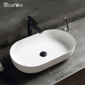 Lavabo <span class=keywords><strong>da</strong></span> <span class=keywords><strong>bagno</strong></span> per hotel di forma rotonda lavabo per lavaggio a mano in pietra artificiale lucida, tappetino <span class=keywords><strong>da</strong></span> <span class=keywords><strong>appoggio</strong></span> per ciotola superficie solida washba - Product Image 6
