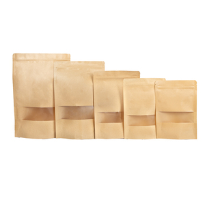 Bao bì phân hủy sinh học <span class=keywords><strong>kraft</strong></span> giấy Zip khóa túi trong kho <span class=keywords><strong>Kraft</strong></span> túi giấy với cửa sổ cho thực phẩm <span class=keywords><strong>kraft</strong></span> giấy dây kéo túi - Product Image 5