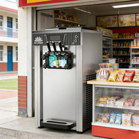 Machine à glace molle italienne haut de gamme pour usage commercial, construction en acier inoxydable, capacité de 20 litres/heure