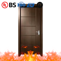 Porte d'entrée principale moderne en bois massif teck et chêne, double design, avec panneau en fibre de verre