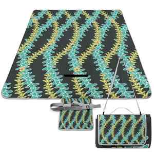 プアケニケニプリント,新デザインカスタムハワイアンファッション防水ソフト厚い正方形屋外ピクニックマット印刷オンデマンド - Product Image 2