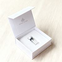 Emballage de boîte de parfum vide en papier noir avec logo personnalisé