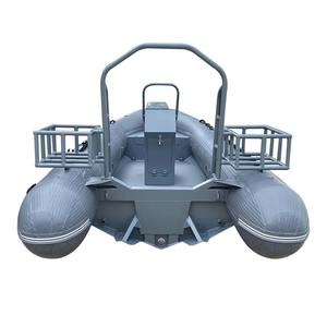 Coque en aluminium nervure 4.8m hypalon PVC sauvetage gonflable plancher en aluminium rigide RIB bateau à rames - Product Image 3