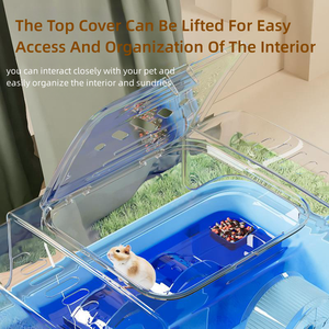 Şeffaf Tünel Hayvan Kafesi Panoramik Tavan Pencereli <span class=keywords><strong>Hamster</strong></span> Kafesi Küçük Hayvanlar İçin Ev - Product Image 5