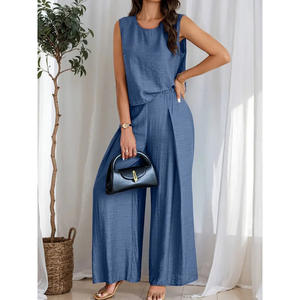 2025 Collection d'été <span class=keywords><strong>pantalon</strong></span> large américain européen pour <span class=keywords><strong>Amazon</strong></span> Station indépendante taille haute costume ample mode décontractée - Product Image 3