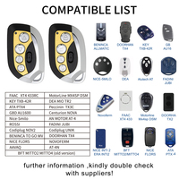 Télécommande universelle de duplication de clé principale pour porte de garage électrique intelligente, communication sans fil RF, 12V automatique