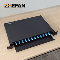 ZHEFAN Panneau de brassage FTTH 24 ports pour câble à fibre optique avec cassette de raccordement