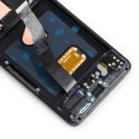 Écran Tactile AMOLED Noir Argent Assemblé avec Cadre pour Samsung Galaxy S21 Ultra 5G