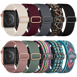 Coolyep Tùy Chỉnh 42/44/45Mm Sang Trọng Smartwatch Ban Nhạc Dây Đeo Cổ Tay Đàn Hồi Bện Mềm Nylon Dây Đeo Đồng Hồ Cho Apple Đồng Hồ - Product Image 1