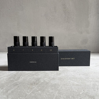 Boîtes en papier de luxe avec gaufrage doré pour mini flacons de parfum et produits de soin 2ml 5ml 10ml, coffret découverte et emballage pour flacon de parfum