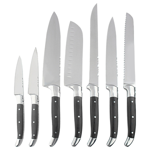 Professionnel 7 pièces <span class=keywords><strong>Laguiole</strong></span> Santoku ensemble de couteaux en acier inoxydable Pakka manche en bois couteaux de <span class=keywords><strong>cuisine</strong></span> - Product Image 6
