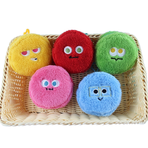 <strong>Funny</strong> Expression Unisex Plush Cosmetics <strong>Headphone</strong> Bag Black with Five Balls Stuffed Pendant Acrylic Ornaments Factory Direct - Product Image 1