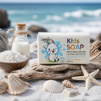 Savon au lait de chèvre et au sel marin, naturel, exfoliant doux, nettoyant, pour peaux sensibles, hydratant, apaisant, soin pour enfants