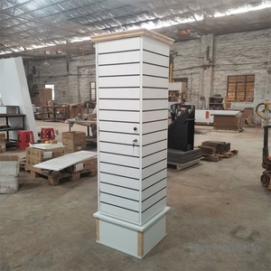 Phụ Kiện Trang Trí Cửa Hàng Bán Lẻ Phong Cách Nhà Máy Giá Trưng Bày Xoay Bốn Mặt Hình Khối Bằng MDF - Product Image 2