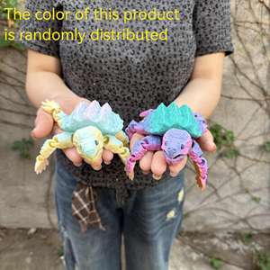 Vashine - Figura de acción de tortuga de cristal flexible impresa en 3D, colección de juguetes de animales, juguetes de Chelydra para el zoológico, decoración del hogar - Product Image 5