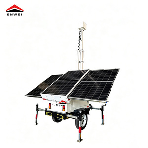 Remorque de surveillance solaire mobile avec batterie au gel de silicium monocristallin <span class=keywords><strong>pour</strong></span> chantier de construction et exploitation minière - Product Image 4