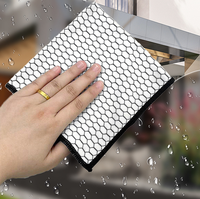 Chiffon en microfibre à écailles de poisson, mini raclette pour pare-brise, nettoyeur de vitres de voiture sans traces pour vitres automobiles