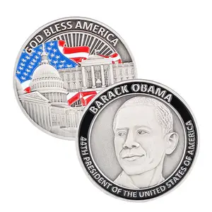 양면 기념 메달 금속 3D 릴리프 대통령 유럽과 미국 기념 동전 복고풍 기념품 동전