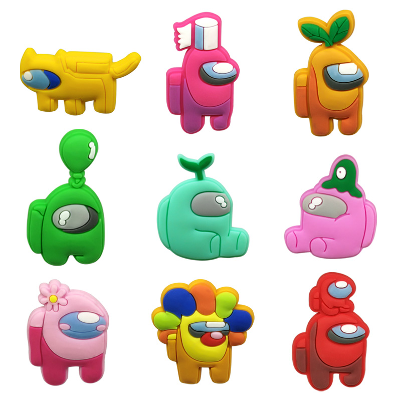 Оптовая продажа, Симпатичные игровые персонажи, мягкие ПВХ резиновые подвески для обуви, Детские аксессуары