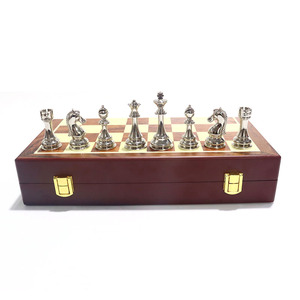 Bộ cờ vua Hợp kim kẽm với bảng lưu trữ có thể gập lại-Trò chơi bền di động cho người lớn và trẻ em, phù hợp với gia đình, du lịch & liên kết - Product Image 3