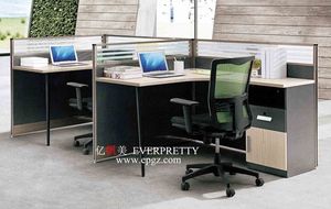 Juego de sillas de escritorio para estación de trabajo de personal de 4 asientos de estilo moderno de alta calidad, nuevo diseño para oficina, muebles escolares, particiones de oficina - Product Image 5