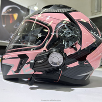 Casque de moto Inveer X7 avec interphone, portée de 1200 m, étanche, sans fil, pour 7 motards