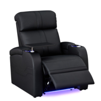 Canapé inclinable de luxe en cuir véritable à trois places, le plus vendu, avec mousse à mémoire de forme, pour home cinéma et salon, en bois