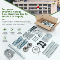 Kit completo de herrajes para puerta de garaje seccional de 5 paneles, bisagras galvanizadas de calibre 14, rodillos, cables, diseño europeo moderno, resistente