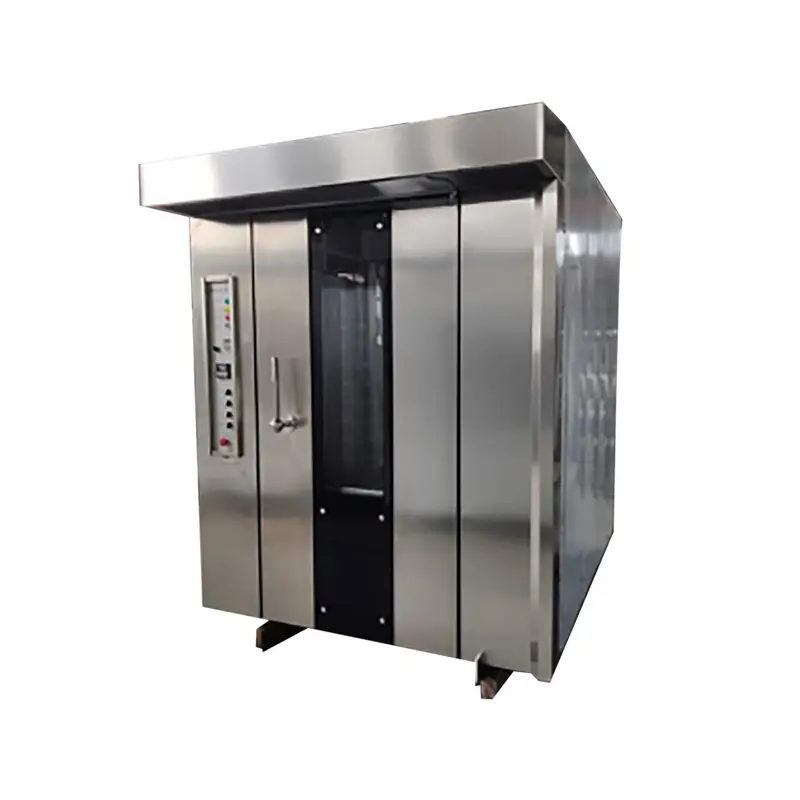 2024 32 Plate Hot Air Rotary Furnace Stainless Steel Commercial Semi-Automatic Large Capacity Oven