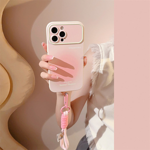 <span class=keywords><strong>Coque</strong></span> de téléphone rose pour fille, effet halo, pour <span class=keywords><strong>iPhone</strong></span> 17 16 14, étui 15 13 Promax avec <span class=keywords><strong>cordon</strong></span>, étui souple Niche 11 12 - Product Image 5