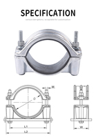 LANWANG JGW Collier de serrage fixe pour câble monobrin haute tension en alliage d'aluminium personnalisable