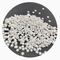 500 g/lotto 5MM di colore bianco blu fiocco di neve spruzza di argilla polimerica fetta per Nail Art torta da Dessert Scrapbook del telefono custodia decorazione
