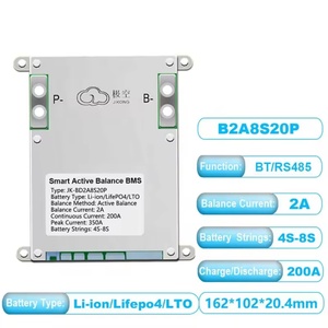 DDP JK BMS Stock 4S 8S 100A 200A 300A Smart BMS JK B2A8S30P 2A Équilibrage Actif du Courant LI-ION LIFEPO4 LTO BMS - Product Image 2