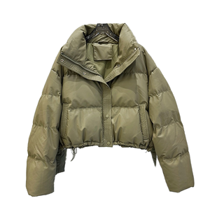 Ohsisa 2025 Women's Short PU Leather Padded Jacket Short Style Zipper Quilted Jacket Winter Warm Thick Puffer <strong>Bubble</strong> <strong>Tops</strong> Coat - Product Image 1