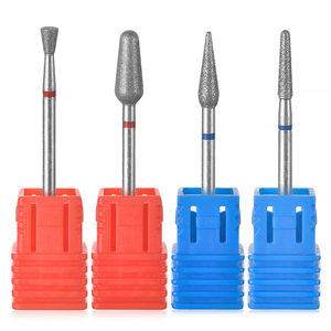 Fraise à cuticules diamantée en acier inoxydable 3/32, grain F M, pour le retrait du vernis gel, pour manucure professionnelle - Product Image 1