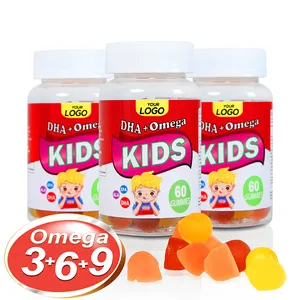 畅销Dha海藻油软糖欧米茄3 Dha软糖儿童大脑补充剂儿童身体填充营养