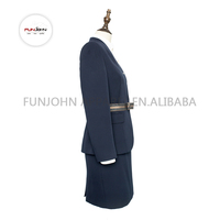 Uniforme de stewardesse de compagnie aérienne chinoise ODM, jupe de bureau pour femmes, costume de stewardesse